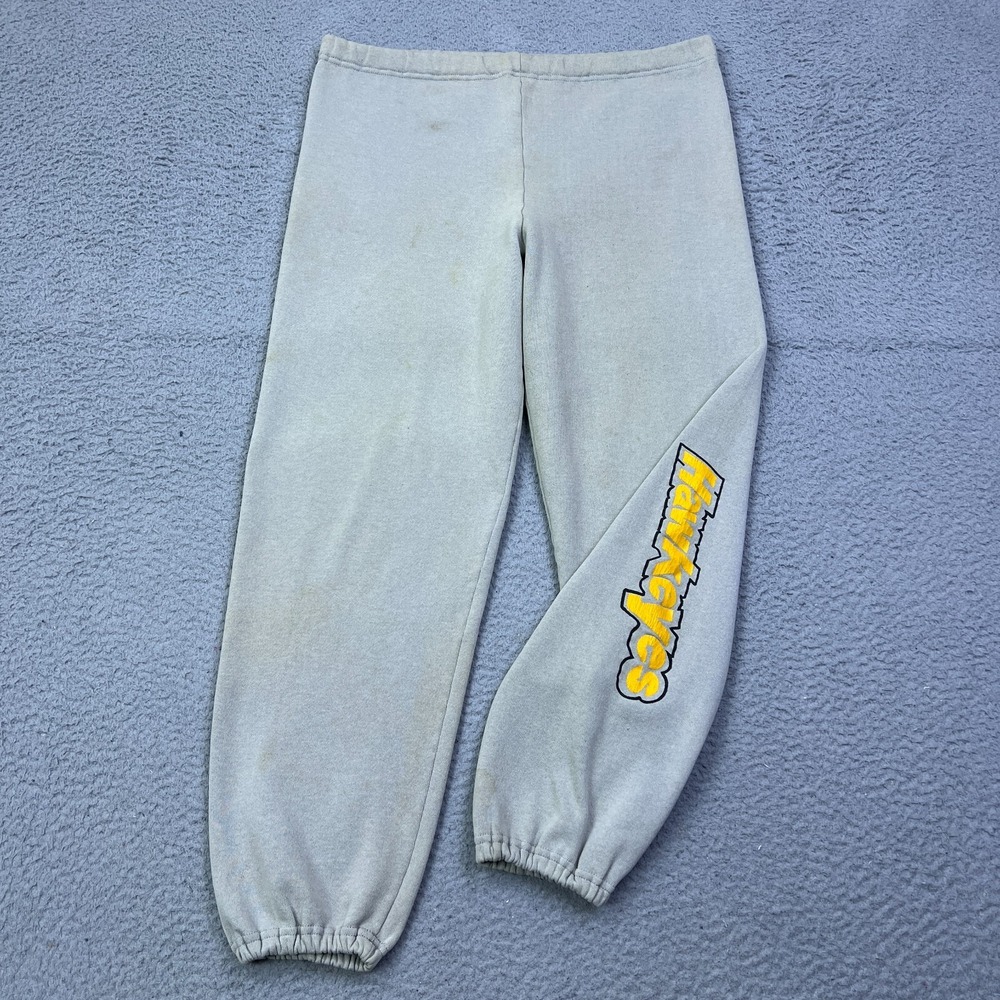 VTG Russell Iowa Hawkeyes Sweatpants 80s Gray Mens M Joggers Grunge* Made in USA
